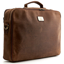 Załaduj obraz w przeglądarce galerii, A.P. Donovan Büffelleder Aktentasche Braun