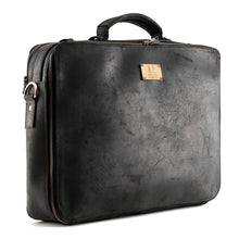 Załaduj obraz w przeglądarce galerii, A.P. Donovan Büffelleder Aktentasche Schwarz