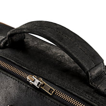 Załaduj obraz w przeglądarce galerii, A.P. Donovan Büffelleder Aktentasche Schwarz Tragegriff