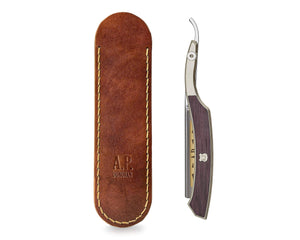 Handgefertigtes Rasiermesser Etui aus Leder