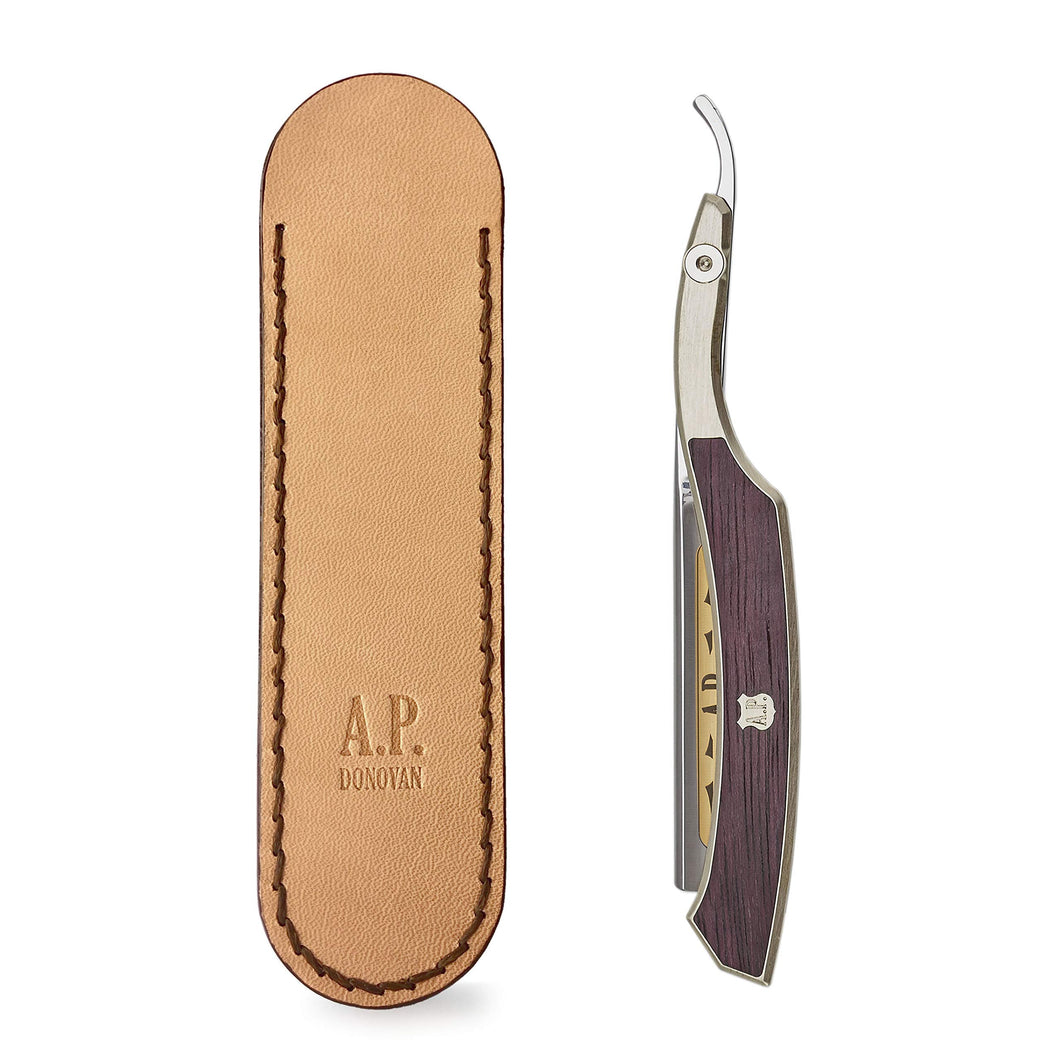 Handgefertigtes Rasiermesser Etui aus Leder