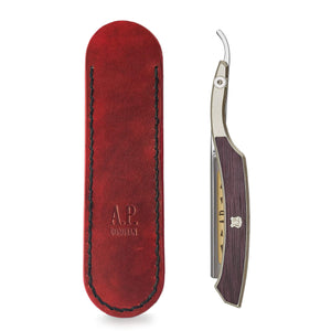 Handgefertigtes Rasiermesser Etui aus Leder